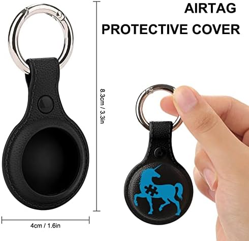 Autismo Consciência Unicorn Caso Protetor Compatível para Airtag Anti-Perd Locator Solter com anel-chave