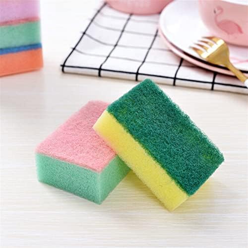 Zukeehm esponjas 10pcs/conjunto de lavagem de pratos domésticos esponjas de lavagem de pratos coloridos pastilhas