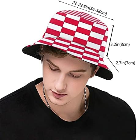 Chapéus de balde de bandeira engraçada da Polônia Moda Sun Cap Packable Outdoor Polish Pisherman Hat para mulheres