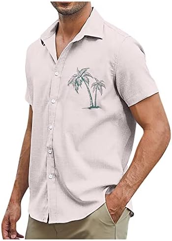 Hawaii Camisa de manga curta curta Casual Casual Guayabera Camisetas de praia soltas Tops de camisa de praia