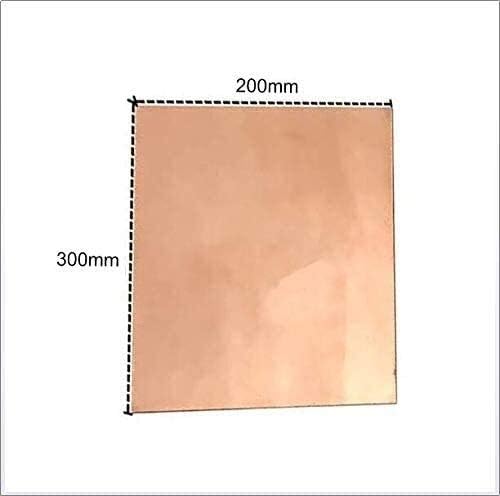Folha de latão Huilun Placa de papel alumínio de metal de cobre 3 x 200 x 300 mm Corte Placas de latão de