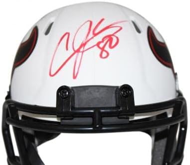 Andre Johnson autografou/assinado Houston Texans Lunar Mini capacete JSA 34831 - Mini capacetes