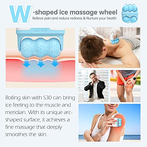 Rolo de gelo para os olhos do corpo do rosto W e V Massage Heads encolhem os poros a frio terapia reutilizável