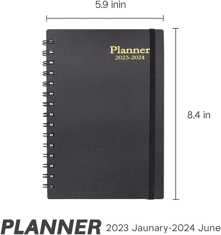 2023-2024 Planejador - Planejador Weekly e Mensal Acadêmico 2023-2024 com guias mensais, 5,7 x 8,3, julho de