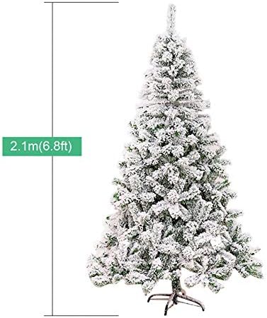 Árvore de Natal de Pvc Branco de Zpee, neve artificial em pinheiro articulado com metal stand fácil