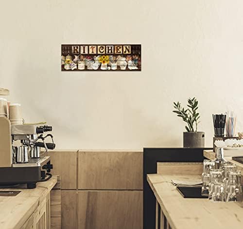 Souldor Farmhouse Decoração de cozinha Arte da parede Sinais de cozinha rústica Fotos de cozinha