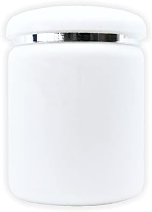 Jarra de plástico branco myoc com forros internos e tampa de cúpula 500gm de maquiagem recarregável Jarros