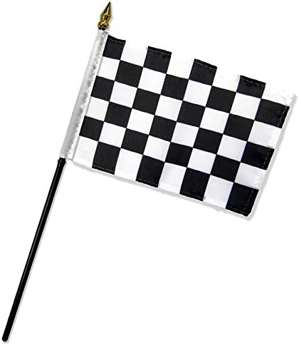 Bandeira de mesa de 4 x6 preta e branca