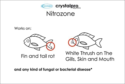 CrystalPro-nitrozona Aditivo de água líquida para derretimento da barbatana, sapinho branco nas brânquias, pele