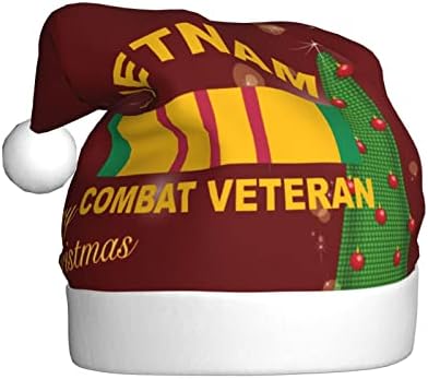Veterano de combate do Vietnã com fita Funny Funny Adults Pray Papai Noel Hat chapéu de Natal para mulheres e homens chapéu de férias de natal