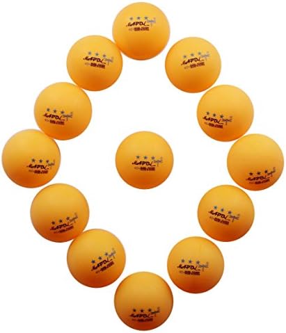 Mapol 100 contagens 3 estrelas prática laranja ping pong bolas de tênis avançado de tênis