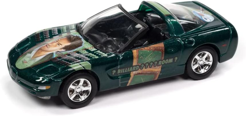 2000 Chevy Corvette Conv. Green Met. Sr. Green w/Poker Chip Clue Pop Culture 2022 Release 4 1/64 Modelo