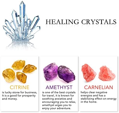 YHluck 2pcs Carnelian Crystal Bracelet Handmade Handmed Healing Gemstone Bracelet com cartões de desejos