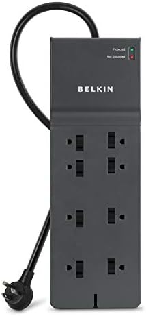 Protetor de surto de faixa de potência Belkin com 8 pontos de venda AC, cordão de extensão de serviço pesado de