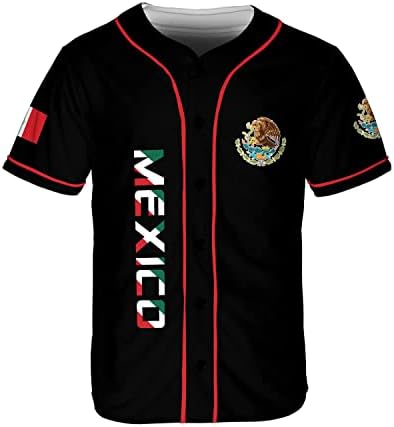 Personalizada Personaliza Jerseys de beisebol do México, Número personalizado para homens Mulheres Jersey Jersey