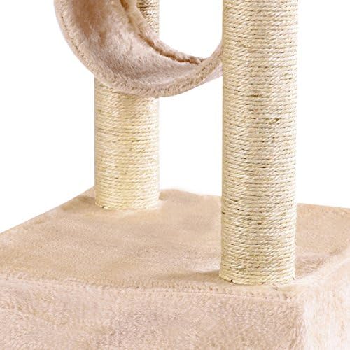 Deluxe 37 Condomínio de gatos móveis de árvore tocar brinquedos de brinquedo Post Kitten Pet House