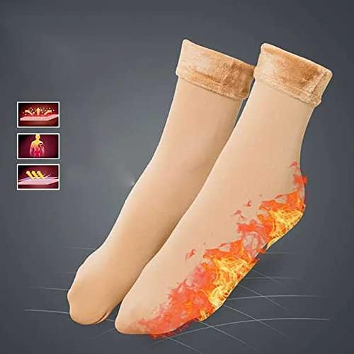 Meias difusas oplxuo para mulheres, meias de neve quentes de lã macios grossas formas de meias térmicas térmicas