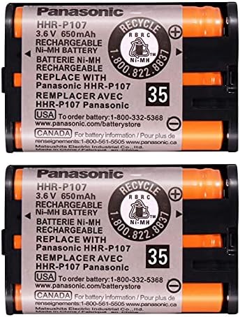 EOCIK 2PACK sem fio telefone HHR-P107 3,6V 830mAh Bateria Ni-MH AAA Bateria recarregável para a