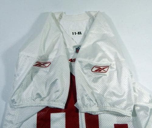 2011 San Francisco 49ers #82 Jogo emitido White Practice Jersey XL 089 - Jerseys de Jerseys usados ​​na NFL não assinada