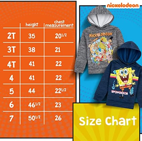 Nickelodeon 2 Pack Paw Patrol Bob Esponja e Rugrats molepete macio para meninos, moletons com pulôver gráfico
