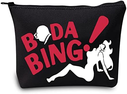 Fãs de Levlo Sopranos Cosmético Make Up Bag Sopranos Gift Inspirado Bada Bing Sopranos Makeup Zipper bolsa para