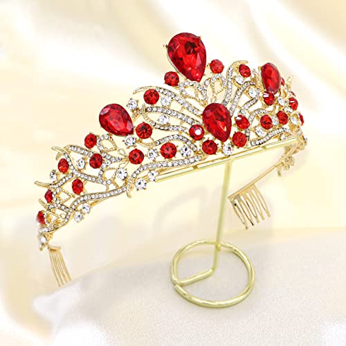 Coroas de Crystal Tiara para mulheres, coroa da rainha real, tiara de casamento para noiva, acessórios de cabelo