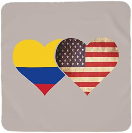 Bandeira da Colômbia e manta de bebê da bandeira americana recebendo cobertor para capa de swaddle para recém