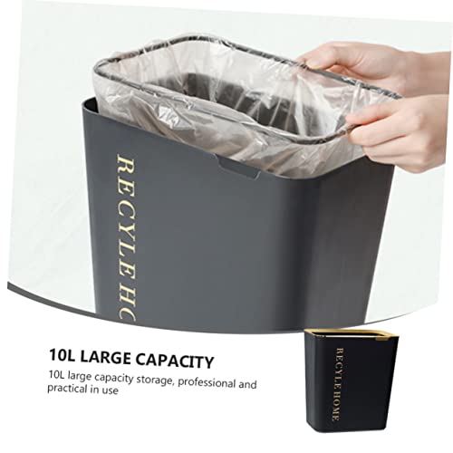 Lixo de anel de pressão do doitool 1pc lixo de lixo de gabinete pode lixo quadrado lixo lixo preto lixo de papel