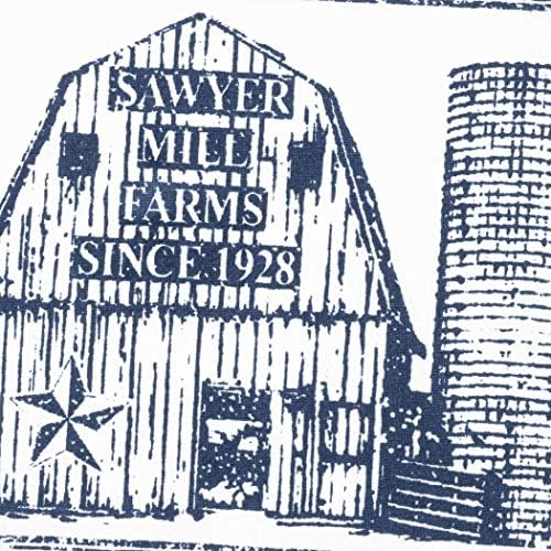 VHC Brands Sawyer Mill Barn Barn Graphic/Print Muslin Farmhouse Farmhouse Tabletop Fabric Loop Toalha de cozinha