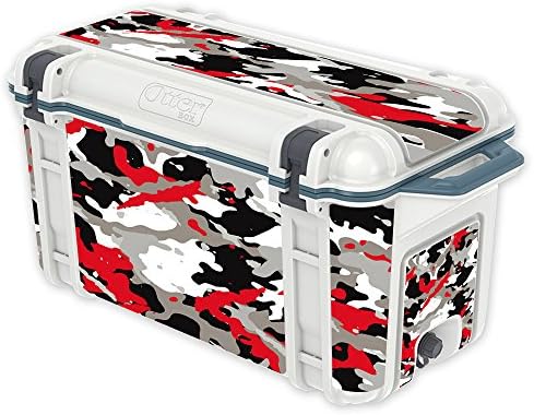 MightySkins Skin Compatível com OtterBox Venture 65 QT Cooler - Red Camo | Tampa protetora, durável