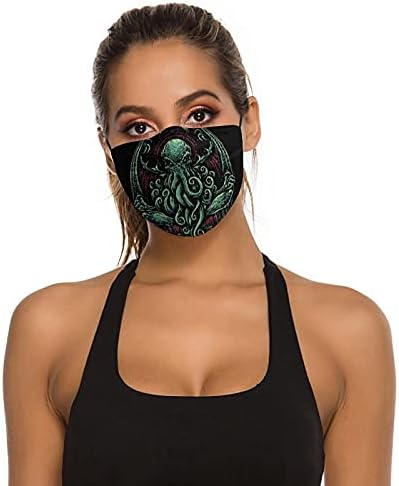 Cthulhu Mythos 2 peças Mascas faciais ajustáveis ​​com 4 filtros ajustáveis. Máscaras de capa da boca