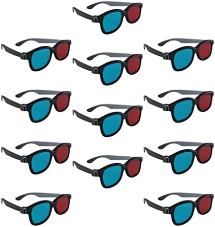 Mobestech 3D Projector Vermelho- óculos 3D azuis, 20pcs 3d Game Game Glasses Frame, óculos de estilo 3D para jogos