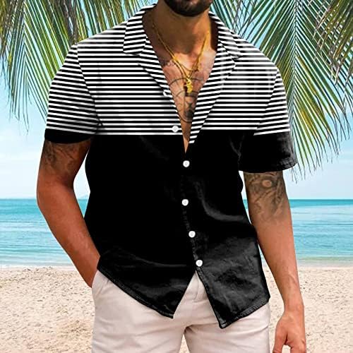 Homem de manga curta casual Spring Summer Summer Turndown pescoço 3d camisetas impressas moda blusa