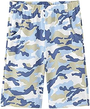 Acestar Boys camuflage shorts atléticos - shorts esportivos de malha do núcleo de camuflagem impressos de