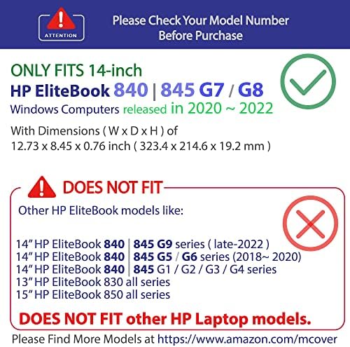 Caso McOver apenas compatível para 2020 ~ 2022 14 HP Elitebook 840 G7 / G8 | Elitebook 845 G7 / G8 Laptop Windows