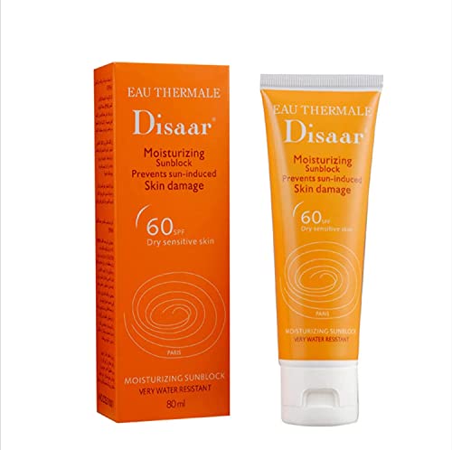 DISAAR SPF 60+ Hediondo o protetor solar Creme de protetor solar para a pele sensível a seco 80ml