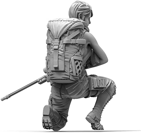 Goodmoel 75mm 1/24 Agente de fantasia Kit de modelo de soldado de resina guerreira feminina/kit em miniatura não