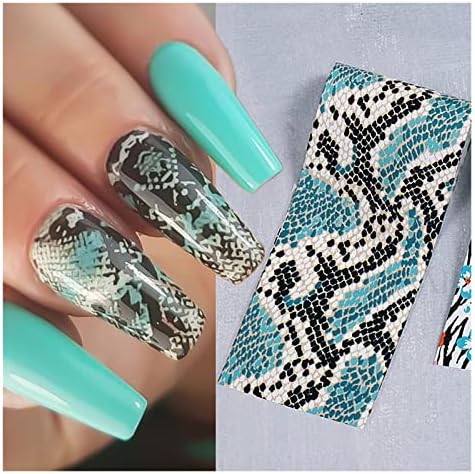 10pcs unhas art foils adesivo textura de cobra animais selvagens de leopardo sexy design de impressão diy manicure