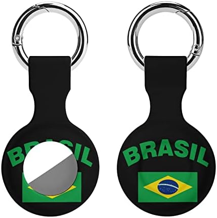 Bandeira da capa protetora do Brasil compatível com o suporte do localizador anti-perdido de airtag