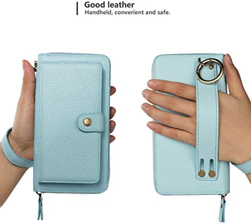 AIFENGCASCE PELE CASO COMPATÍVEL COM iPhone 11, carteira de carteira para homens homens meninas, pulseiras