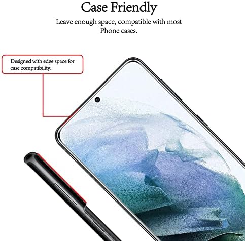 CNARERY [2+2 pacote] Protetor de tela de 2 pacote para Samsung Galaxy S21 5G Suporte Impressão