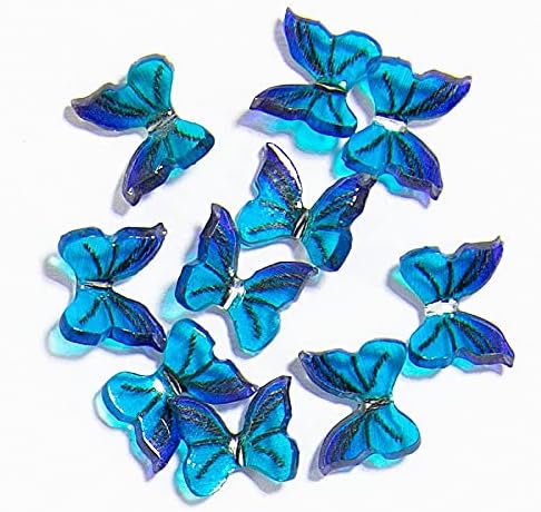 123 pregos 20pcs Nail Art 3d glitter borboleta colorida colorida tridimensional jóias de borboleta acessórios