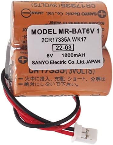 Litkeq 2CR17335A WK17 6V 1800mAh Bateria de lítio compatível com Sanyo MR-BAT6V1 2CR17335A WK17