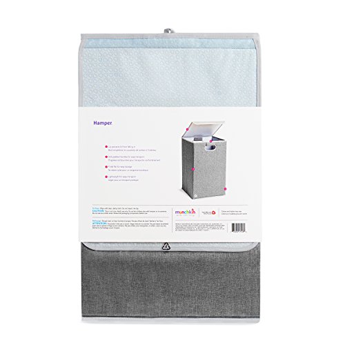 Organizador de lavanderia Munchkin® Hamper ™ com tampa, cinza