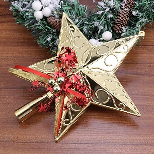 Valiclud Christmas Tree Star Topper Star Plastic Star com Ornamento da Árvore de Natal para decoração