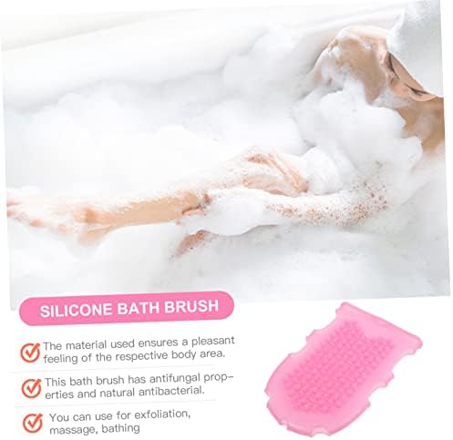 BEAVORTY 3PCS 2 Luvas Bath Bath Body Lavagem Limpeza do lavador Scretabro Silcone Body Scrubbers