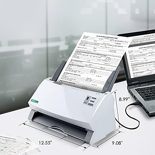 PLUSTEK PS3140U DUPlex Document Scanner, Citrix Ready & Twain Suporte para PC e Mac, Scan e Salvar documentos