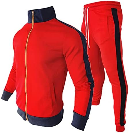 Mens Casual Sports Zipper Conjunto de Cardigan Cardigan Comparação de tendências de tendência de colarinho
