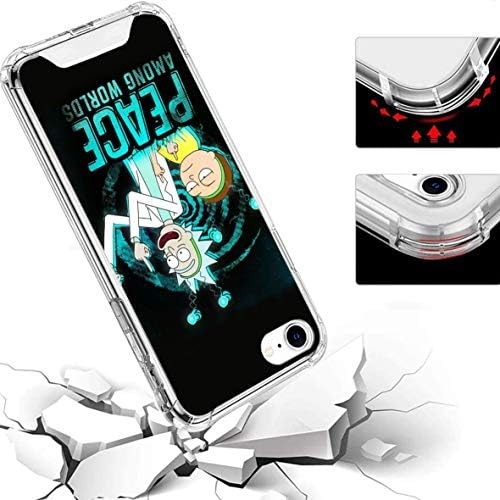 Clear iPhone 7/8/SE 2020 Caixa Design de desenho animado TPU Soft Bumper e PC anti-arranhão com 4 cantos