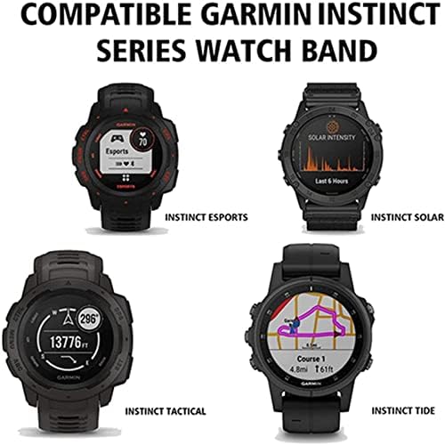 WTUKMO Silicone Watch Band para Garmin Instinct/Instinct Tide/Esports/Solar/Substituição Tática Relógio Banda Strap